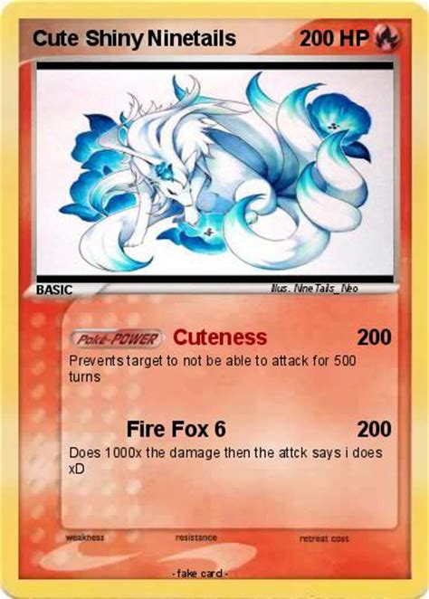 Pokémon Cute Shiny Ninetails Cuteness My Pokemon Card