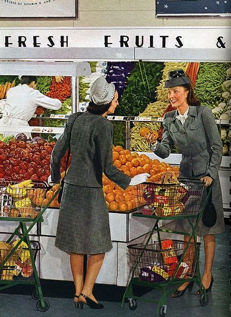 Grocery Shopping In The 1940s Retro Housewife Vintage Advertisements
