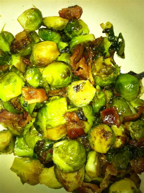 Put pan with brussels sprouts and pancetta in oven and roast for 5 minutes. Balsamic Glazed Brussels Sprouts with Pancetta - BigOven 181232