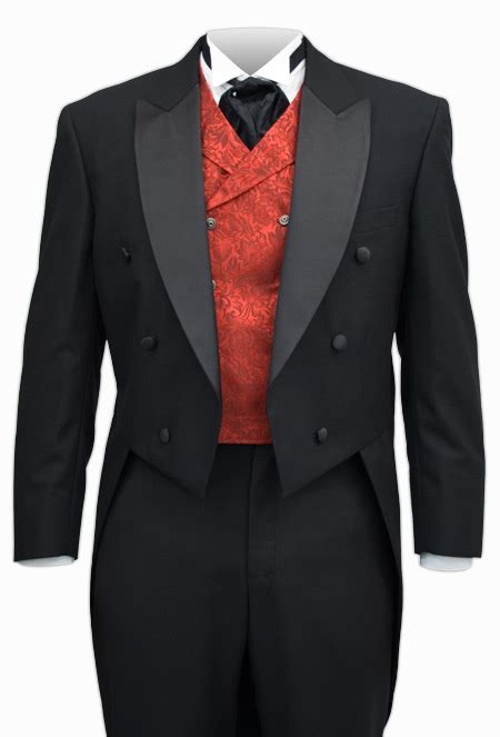 Victorian Formal Tailcoat Black Wool