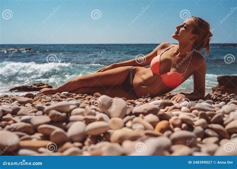 Beautiful Woman On The Beach Stock Image Image Of Relax Fashionable