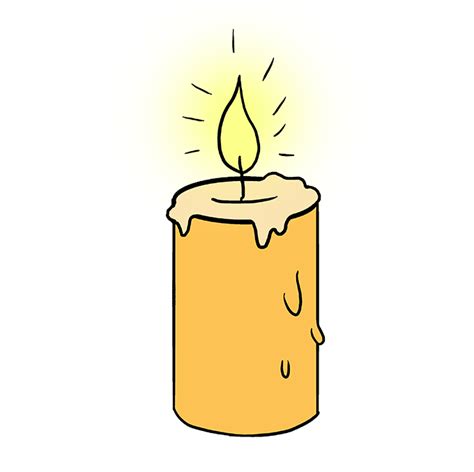 How To Draw A Candle Really Easy Drawing Tutorial