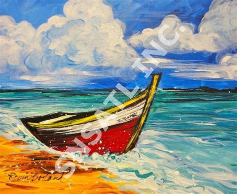 Boat Escape Diy Painting Painting And Drawing Acrylic Painting Fun Art