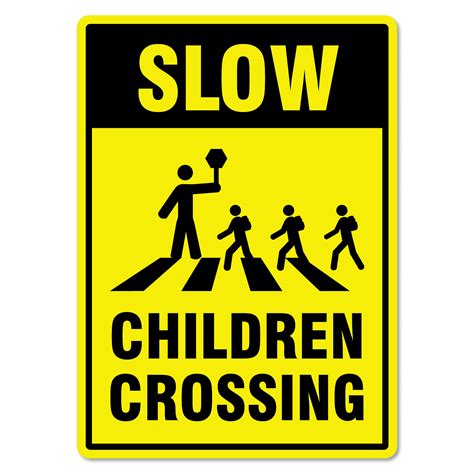 Child Safety Sign Slow Children Crossing The Signmaker