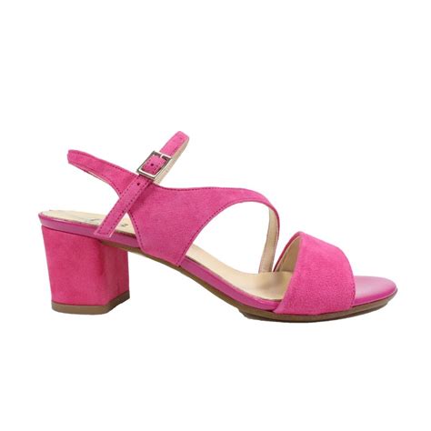 Hb Italia F692 Fuchsia Pink Suede Leather Womens Strapy Sandals