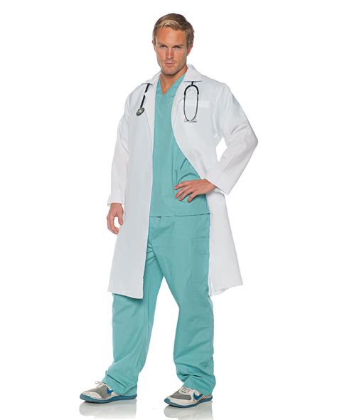 Surgeons Doctor Costume With Gown One Size Professional Costumes