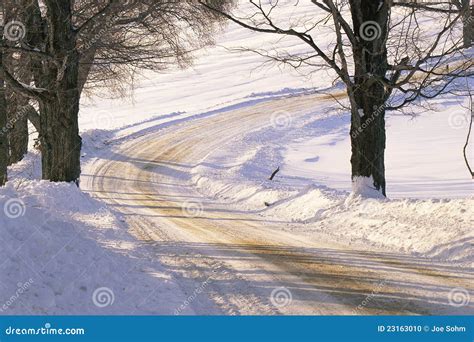 Snowy Dirt Road Stock Photo Image Of Curvy Scenic Road 23163010