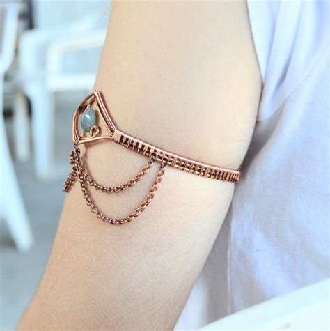 upper arm cuff egyptian revival cleopatra copper cuff etsy