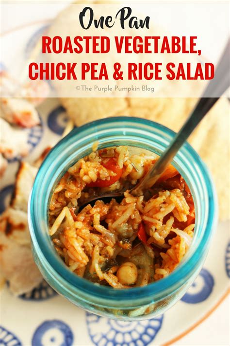 One Pan Roasted Vegetable Chick Pea And Rice Salad