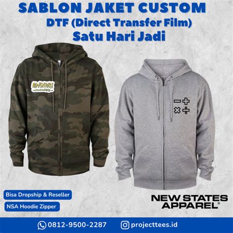 Jual Sablon Hoodie Zipper Nsa Custom Satuan Jaket Dan Logo Jakarta
