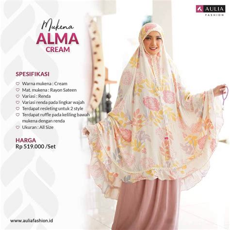 Mukena Alma Cream Aulia Fashion