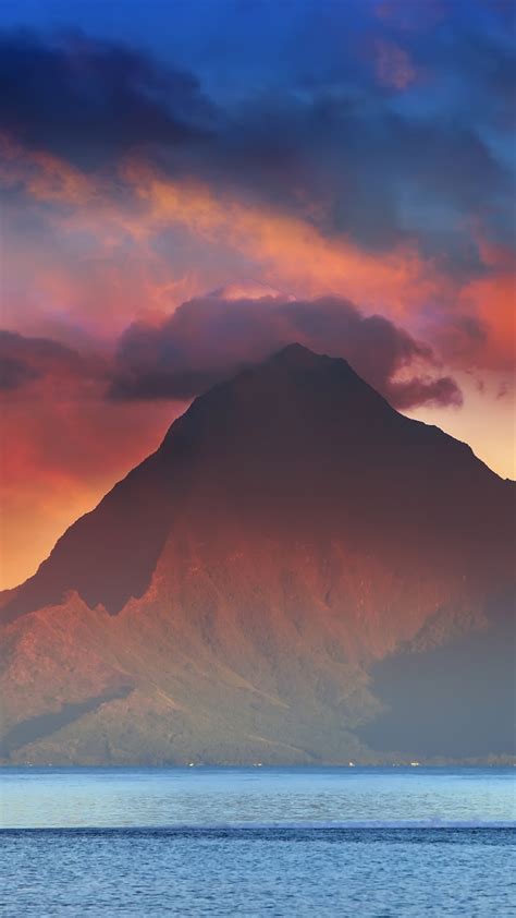 Mountain Orohena At Sunset Tahiti French Polynesia Windows 10