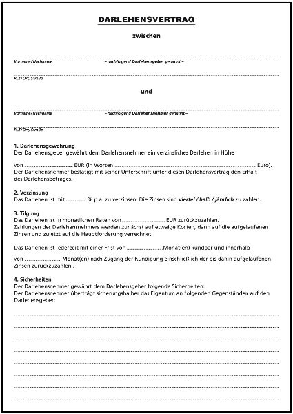 Check spelling or type a new query. Darlehensvertrag für Privatpersonen II - Formulare gratis