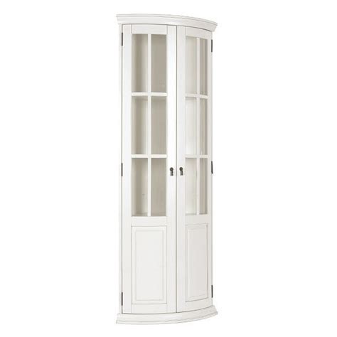 Tall White Corner Cabinet With Glass Doors Glass Designs