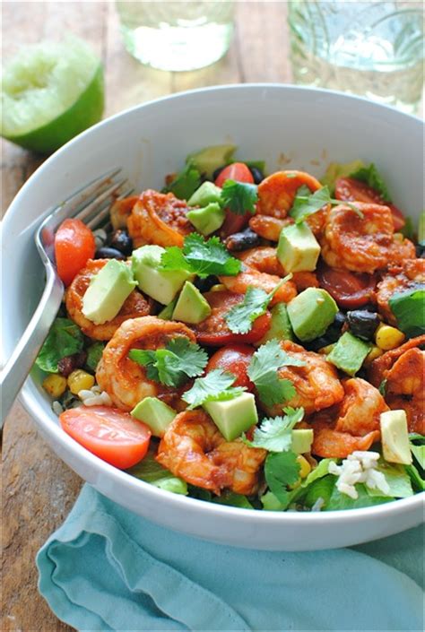 Chipotle Shrimp Salad Bowls | Bev Cooks