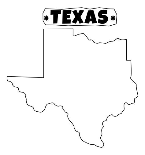 10 Best Texas Map Outline Printable