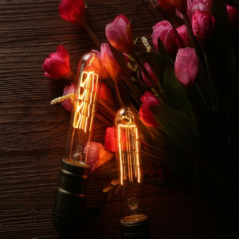 Kingso Vintage Edison Bulbs 60w Tubular Nostalgic Filament Incandescent