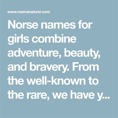 Norse Names For Girls With Seaside Strength Mama Natural Norse