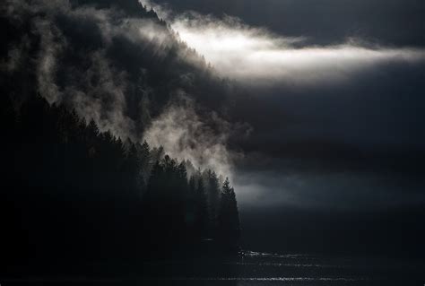 landscape, Trees, Lake, Mist Wallpapers HD / Desktop and Mobile Backgrounds
