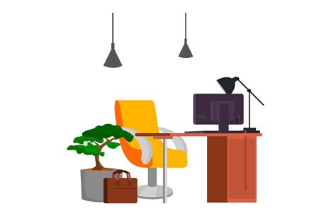 Office Workplace Vector Office Desk Graphic By Pikepicture · Creative