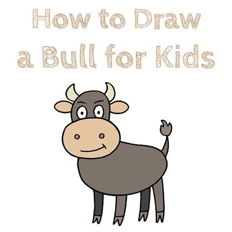 How To Draw A Bull For Kids How To Draw Easy