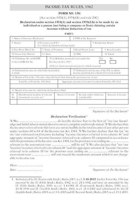 What Is Form 15g H Printable Form Templates And Letter