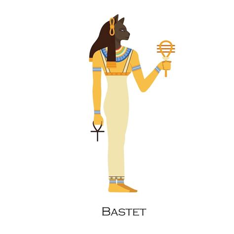 Bastet Altägyptische Göttin Der Löwin Weibliche Katzenkopfgottheit Götterprofil Des Alten