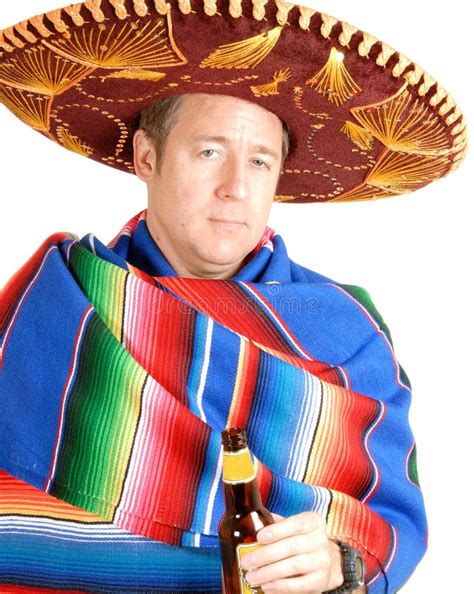 Man In Sombrero Stock Image Image Of Colored Mexican 2911621