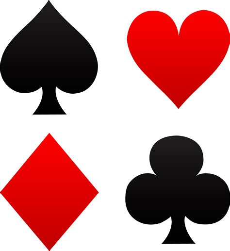Set Of Playing Card Suits Free Clip Art
