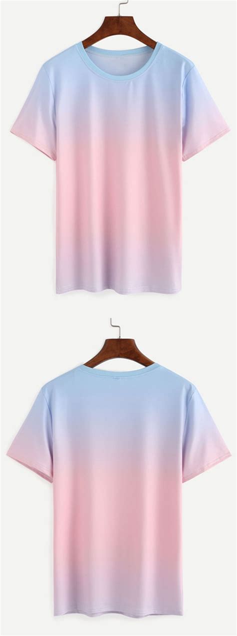 Blue Pink Ombre T Shirt Tie Dye T Shirts Ombre Clothes Clothes