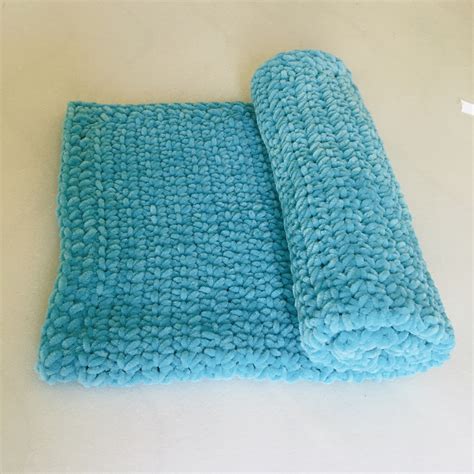 Crochet Baby Blanket Turquoise Handmade Nursery Bedding Blue Etsy