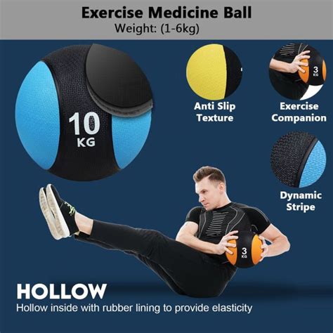 3h Exercise Medicine Ball 1kg 6kg Synthetic Rubber Gravity Bounce