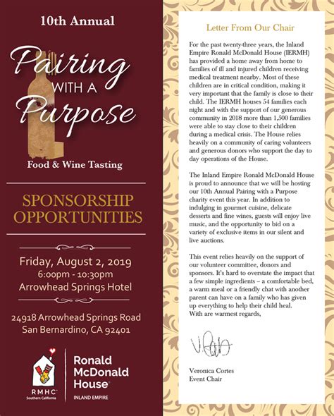 Pairing With A Purpose Inland Empire Ronald Mcdonald House