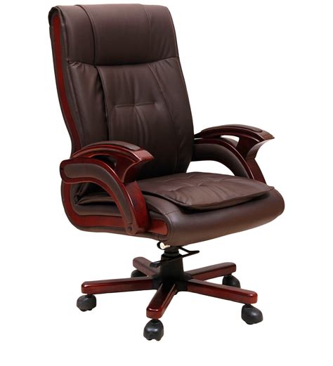 Buy Executive High Back Chair In Brown Colour By Geeken Online