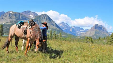Take A Guided Horseback Ride Glacier National Park Montana Crown