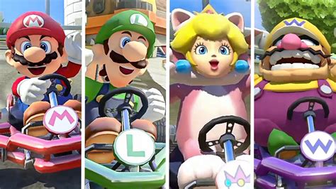 Mario Kart 8 Deluxe All Characters Winning Animations Youtube
