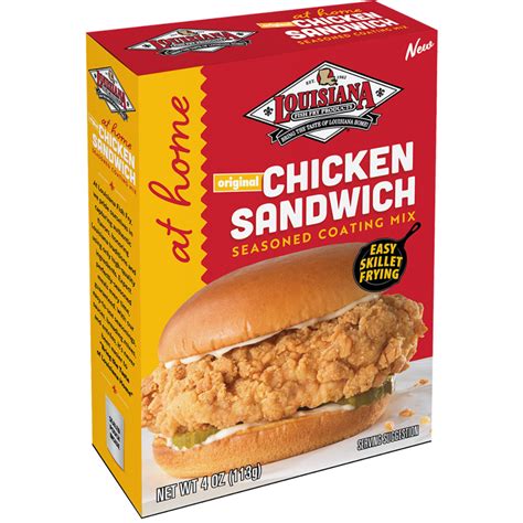 At Home Original Chicken Sandwich Seasoned Coating Mix Louisiana Fish Fry