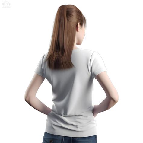 Premium Psd Woman In Blank White T Shirt Mock Up 3d Rendering