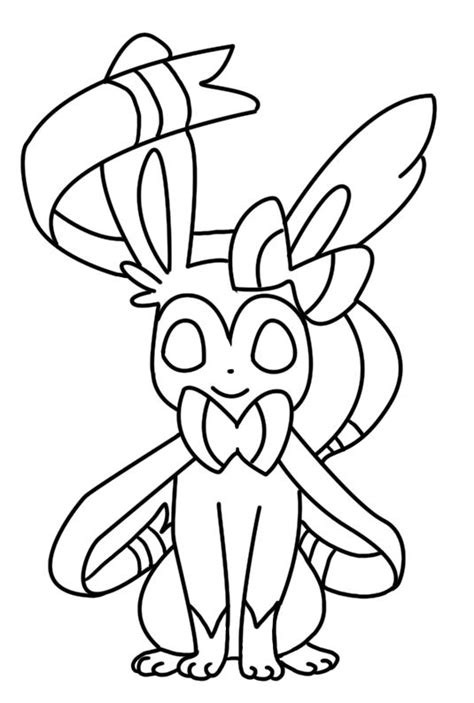 Coloring Pages Printable Of Eevee And Sylveon JeffreyqoPatterson