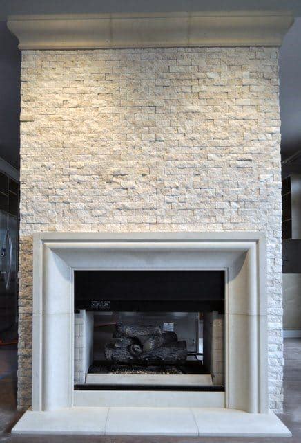 A fireplace design by ccs architecture features blonde stacked stone backed by unfinished. Top 70 Best Stone Fireplace Design Ideas - Rustic Rock ...