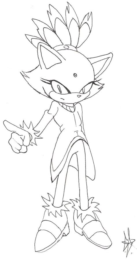 Sonic the hedgehog coloring pages. Blaze The Cat Coloring Pages - Coloring Home