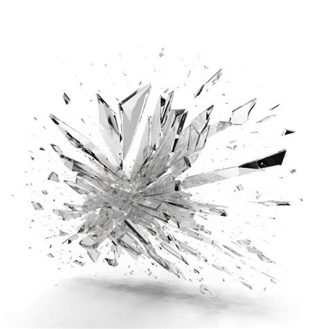 Premium Ai Image A Close Up Of A Shattered Glass Object On A White Surface Generative Ai