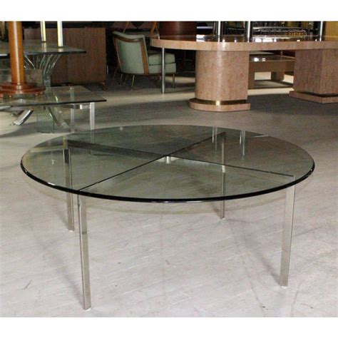 We offer high quality bases of tempered glass, each fashioned with a diversity of elegance and style in mind. Mid-Century Modern Chrome X Base Thick Round Glass Top ...