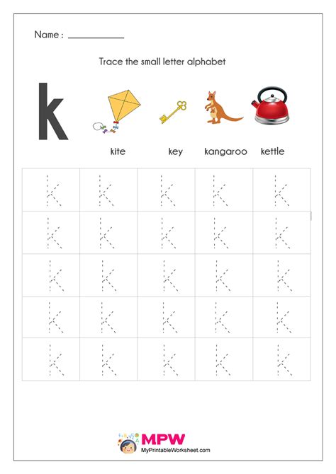 Small Letter Alphabets Tracing And Writing Worksheets