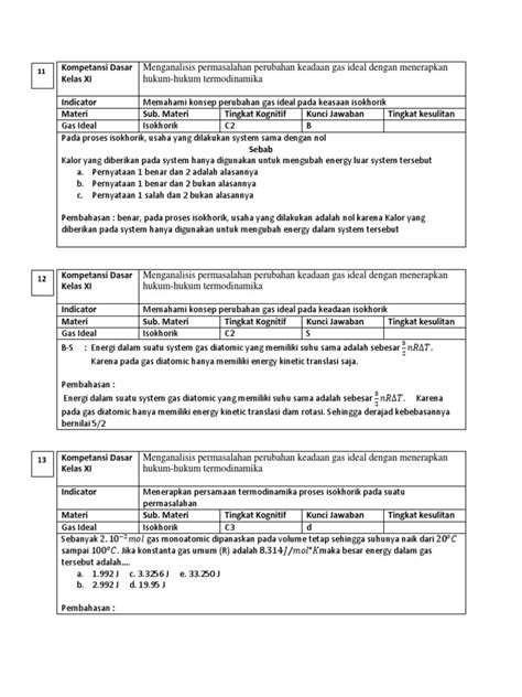 Soal pdf & cat 77+ download soal cpns gratis dan pembahasannya pdf 2019. Contoh Soal Fisika Kelas 11 Bab Termodinamika | bank soal ...