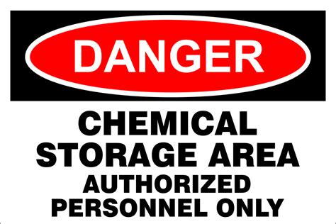 Danger Chemical Storage Area Authorized Personnel Only Sign Dan022