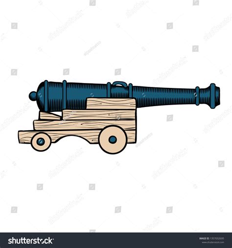 old naval cannon vector illustration stock vector royalty free 1357032695 shutterstock