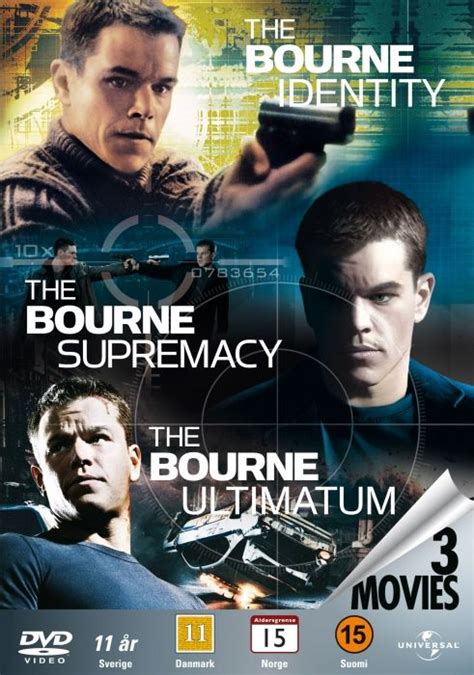 Bourne Identity Trilogy Bourne Trilogy Box Identity Supremacy Ultimatum Dvd Film