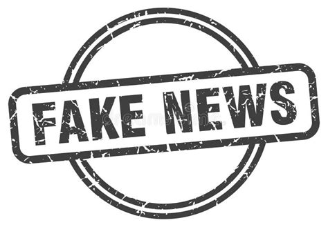 Fake News Stamp Fake News Round Grunge Sign Stock Vector