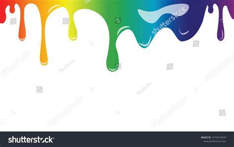 Paint Colorful Color Dripping Color Droping Stock Vector Royalty Free